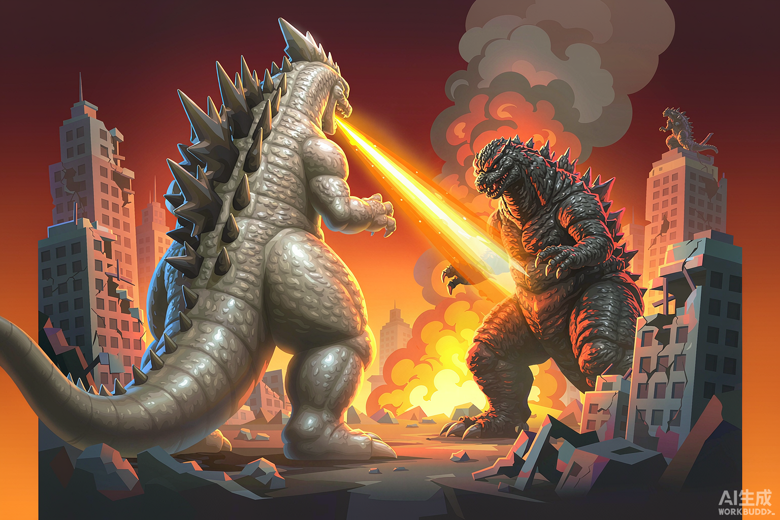 Godzilla Fights